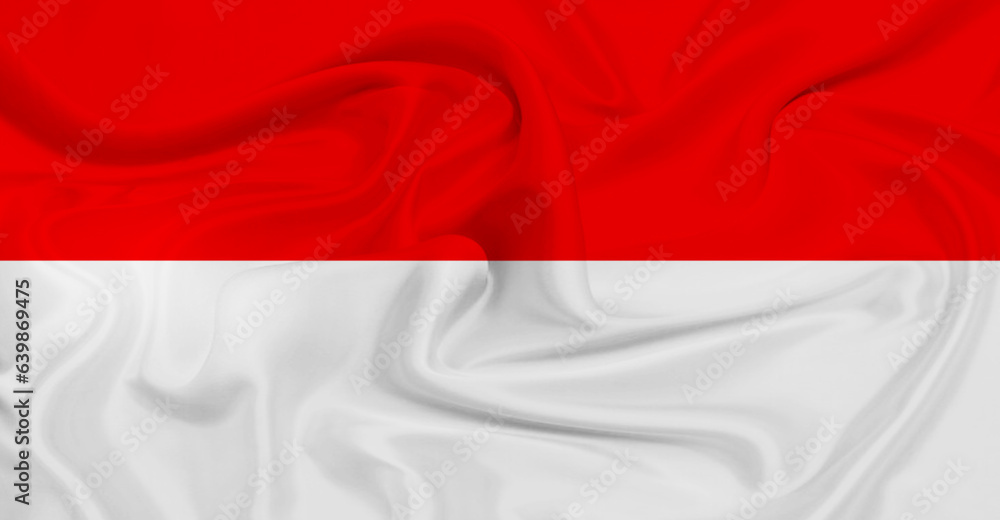 Flag of Indonesia Flying in the Air Flag of Indonesia Flying in the Air