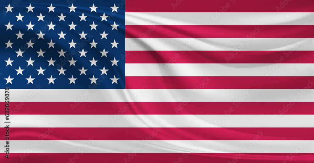Flag of USA Flying in the Air Flag of USA Flying in the Air