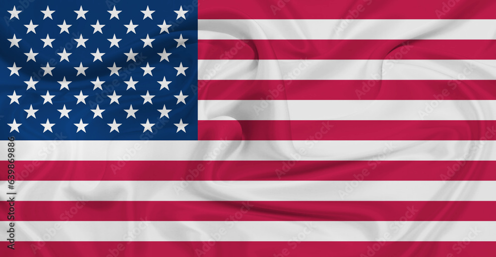 Flag of USA Flying in the Air Flag of USA Flying in the Air