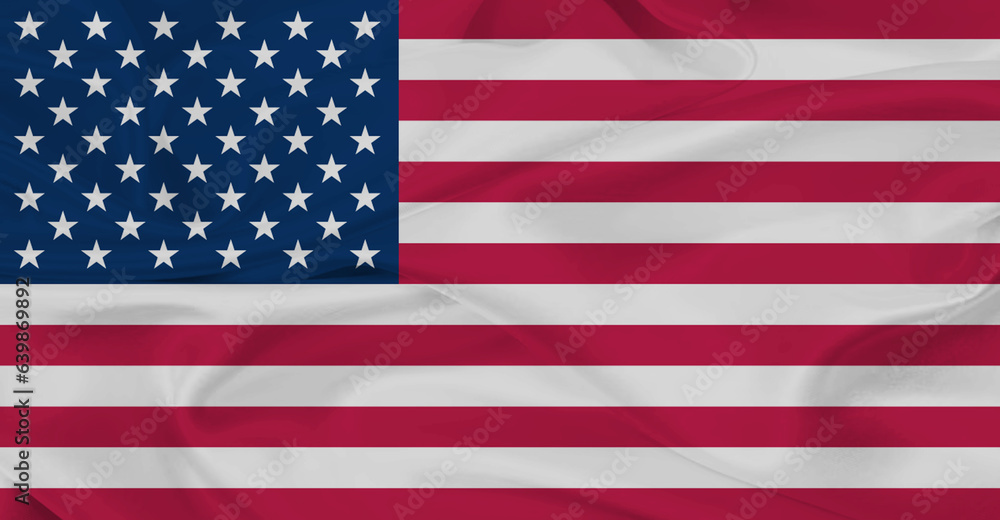 Naklejka premium Flag of USA Flying in the Air