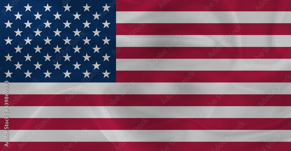 Flag of USA Flying in the Air Flag of USA Flying in the Air