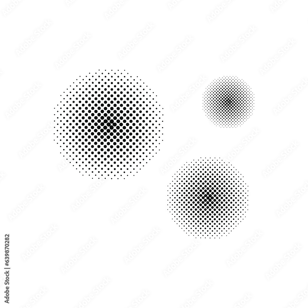 Halftone circle dot vector design template
