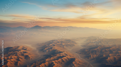 Drone photo taken with DJI Mini 3 , near Death Valley California at sunrise 