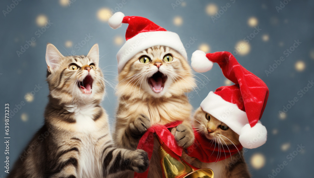 Happy cats at Christmas Happy cats at Christmas