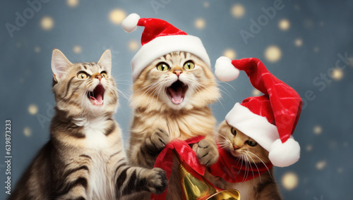Happy cats at Christmas © giedriius