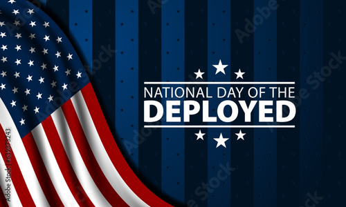 National Day Of The Deployed background vector illustration