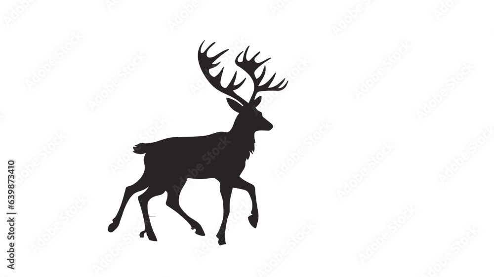 Obraz premium Witness the Graceful Elegance of a Running Deer in Exquisite Detail