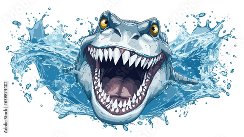 Explore the Unique Sight of a Swimming Crocodile in Vivid Detail Aquatic Image