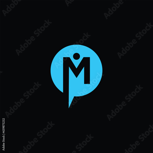 Creative Modern M Letter Logo Design - Letter M Chat Logo - M Letter Logo Design Vector - Unique M Logo Design Template.