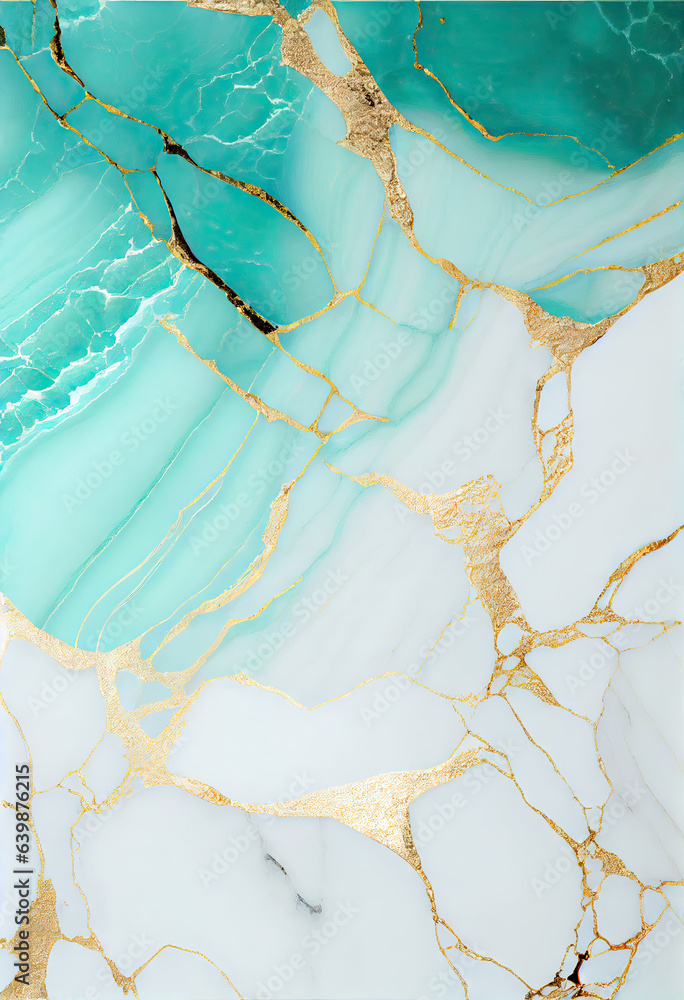 Fototapeta premium Abstract background smooth mint marble with Generative AI