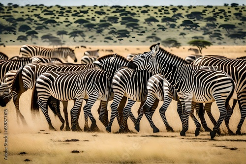 zebras in continent Generated Ai