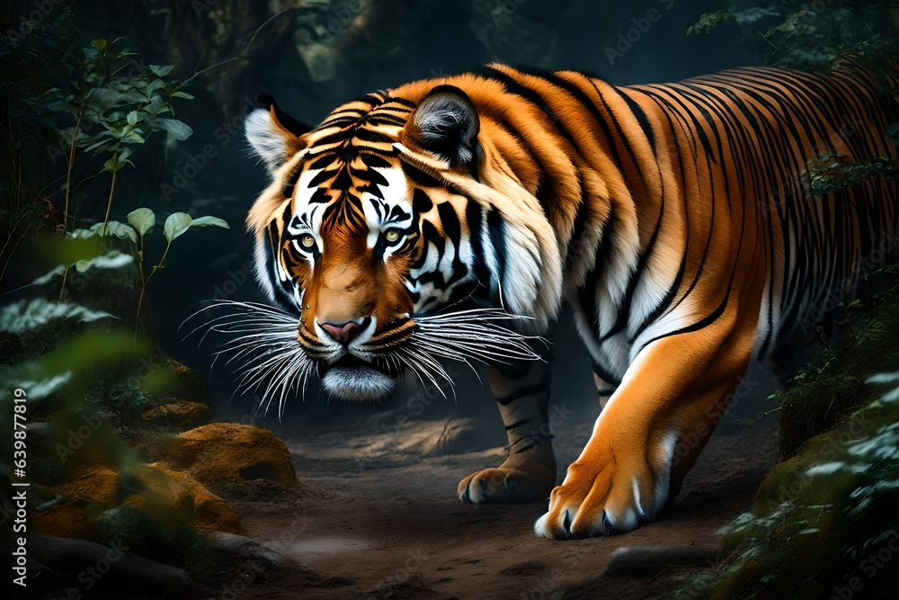 tiger in the zoo Generated Ai