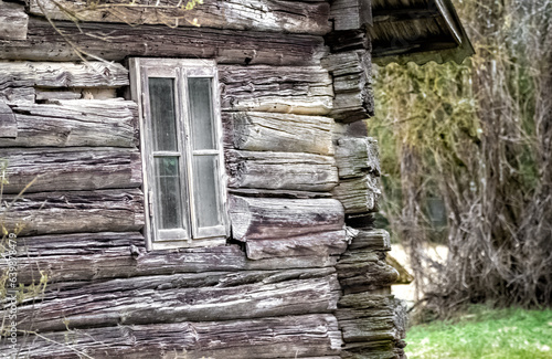 Old wooden Amaya in the forest photo