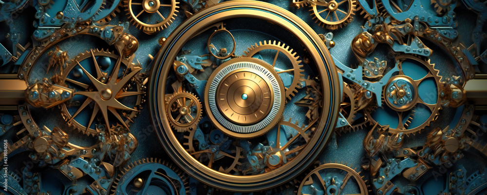 Gears and machinery engage in a captivating motion animation, showcasing the artful beauty of precise gearing and mechanical synchronization.