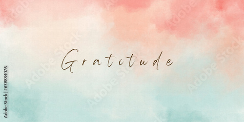 Grateful elegant lettering on water color background. inspirational, card, vector illustration