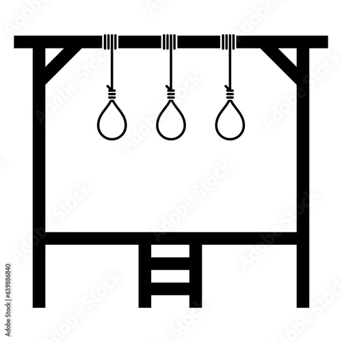 Gallows icon isolated on white background