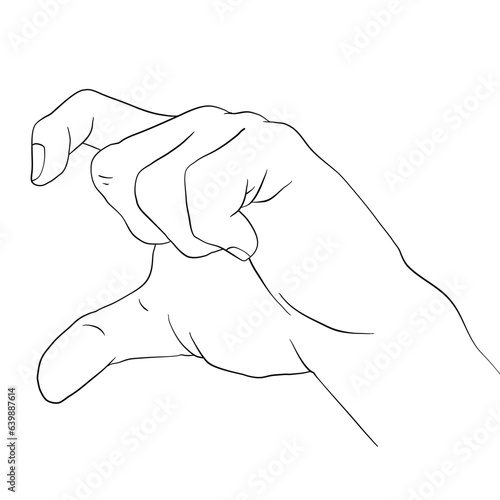 Hand in a pinching or precise gesture