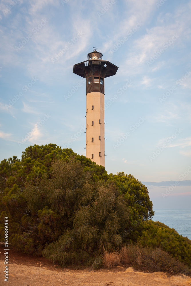Torredembarra lighthouse in Tarragona Spain