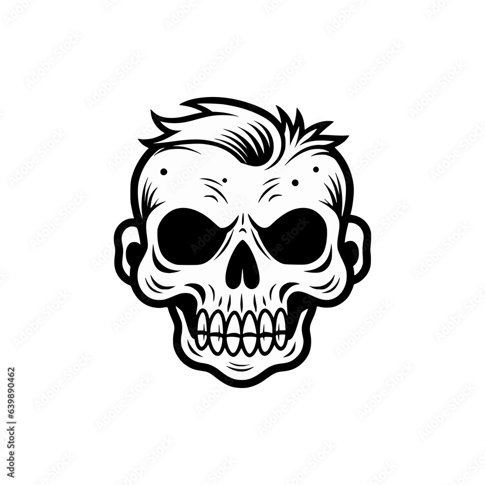 simple angry skull clothing brand logo vector illustration template design simple angry skull clothing brand logo vector illustration template design