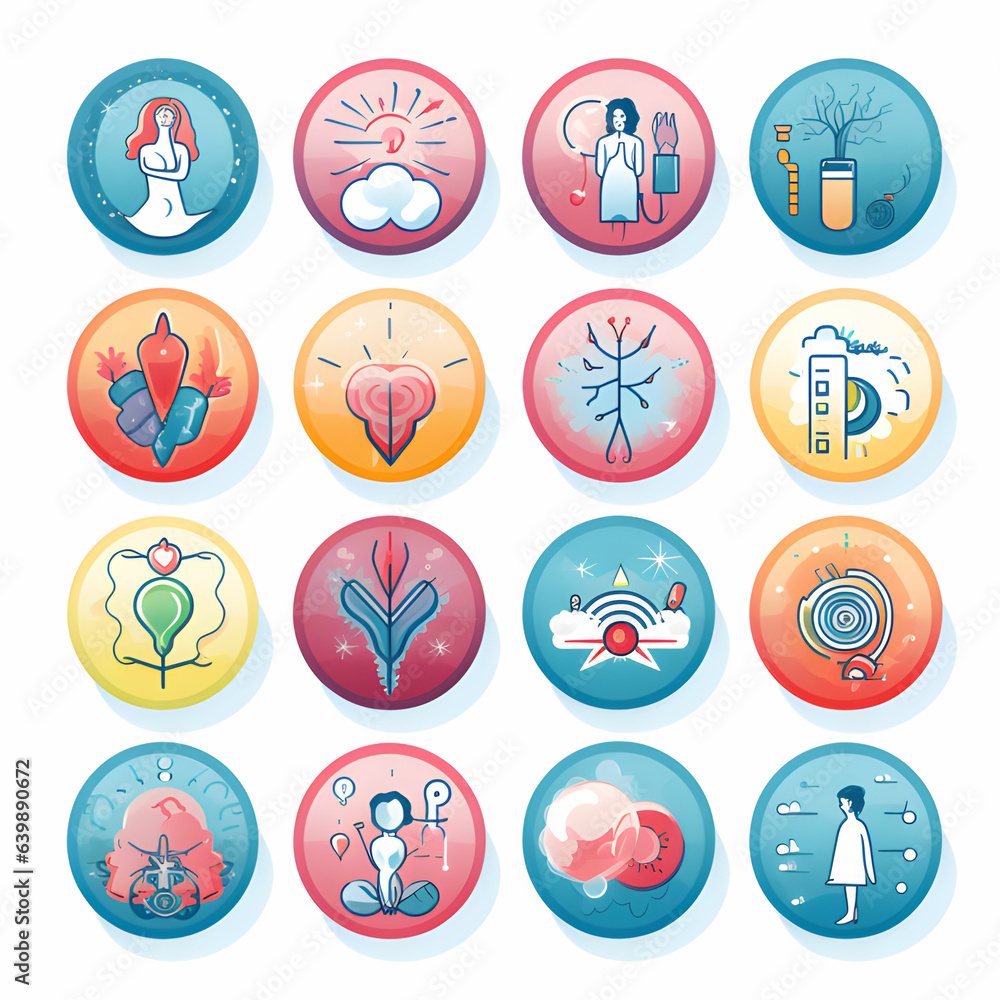 Ai Generated icons for a healthcare brand Ai Generated icons for a healthcare brand
