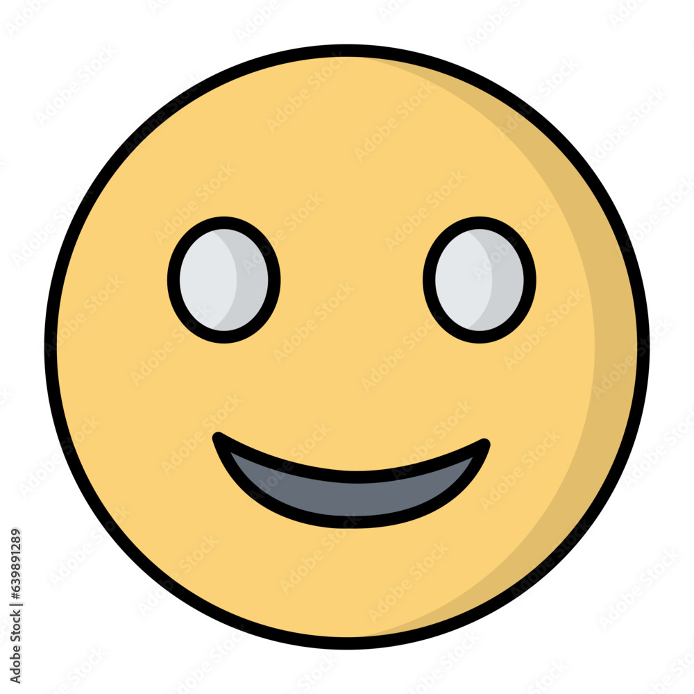 Fototapeta premium Happy Mood Line Color Icon