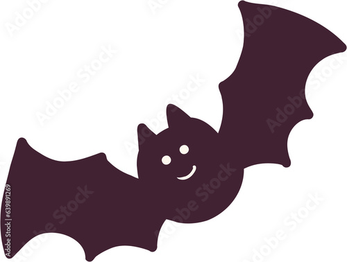  freehand drawing of halloween bat.