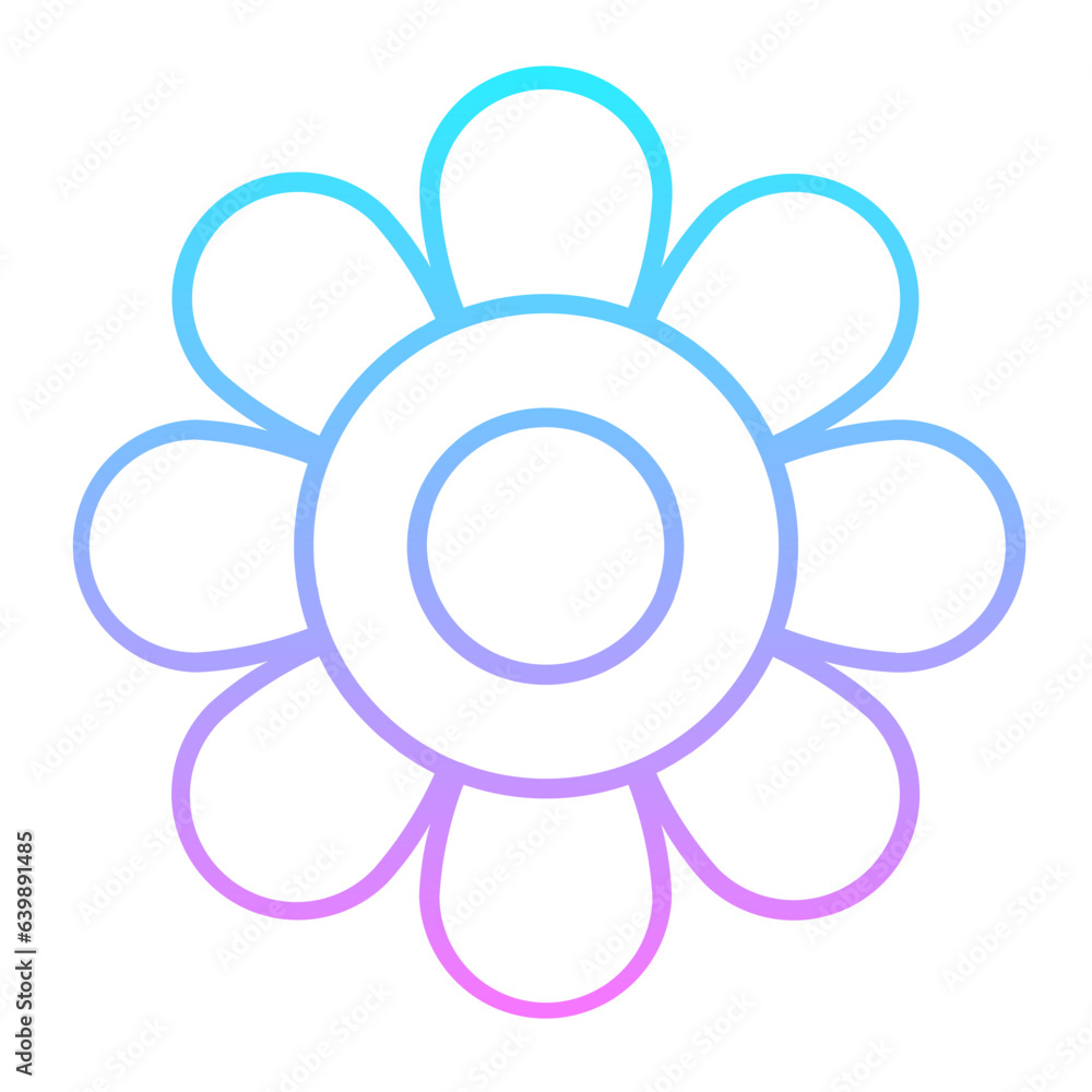 Flower Gradient Icon Flower Gradient Icon