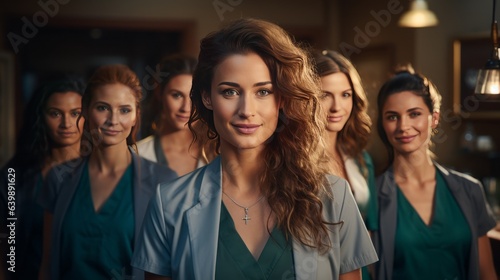 Diverse Female Doctors Portrait. Medical Team Unity. © Monroe