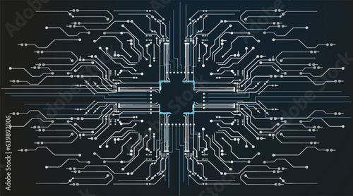 background Intelligent home management system. The concept of a smart home security system Smart Home technology The building consists of numbers and is connected by icons of household smart devices