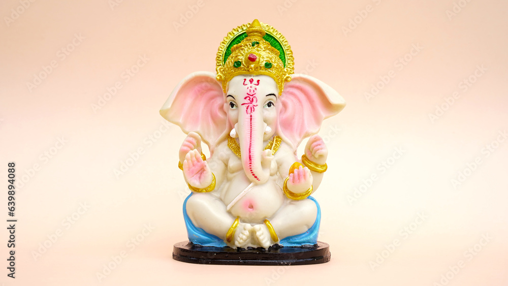 Lord Ganesha with pink background, Celebrate Hindu God Ganesha Ganesh festival Lord Ganesha with pink background, Celebrate Hindu God Ganesha Ganesh festival