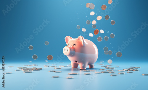 Piggy Bank With Coins