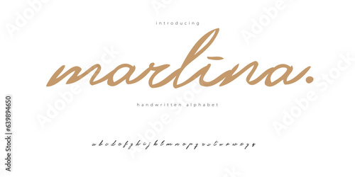 Script Signature Handwritten Alphabet Font 