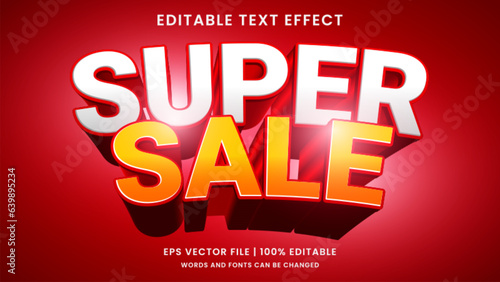 Super sale 3d editable text effect promotion style