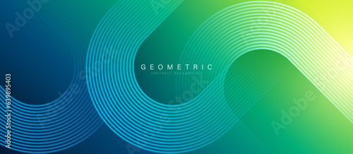 Abstract gradient background with transparent geometric lines. Modern shiny diagonal rounded lines pattern. Futuristic concept. Suit for poster, cover, banner, brochure, website. Vector illustration
