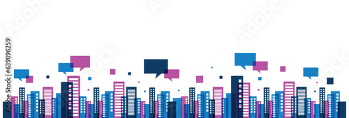 case, edifici, comunicazione, media, skyline, condivisione dati,, 