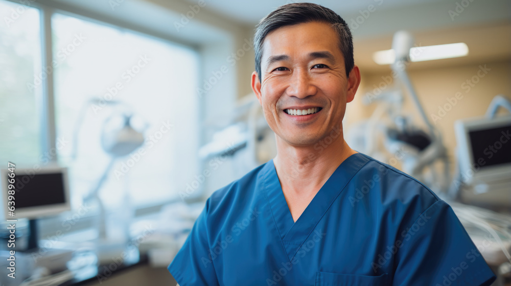 Portrait of a doctor in the background of his office Portrait of a doctor in the background of his office