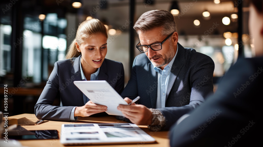 Fototapeta premium Business team meeting in the office.