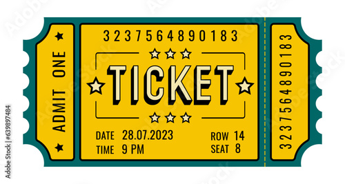 Retro admit one ticket