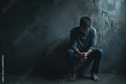 Concept of depression and mental health issues photo