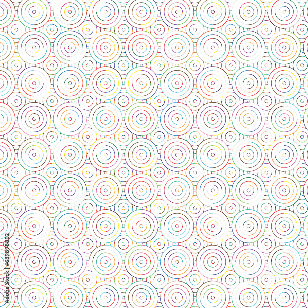 seamless pattern with circles, seamless pattern with colorful circles, circle pattern background design, 3D rendering shape