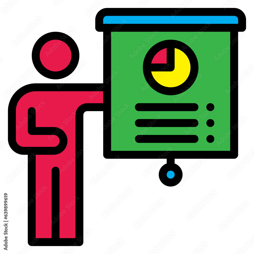 training icon line color training icon line color