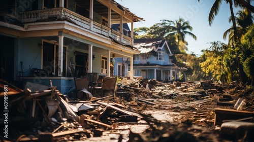 House and property damage by natural disaster 