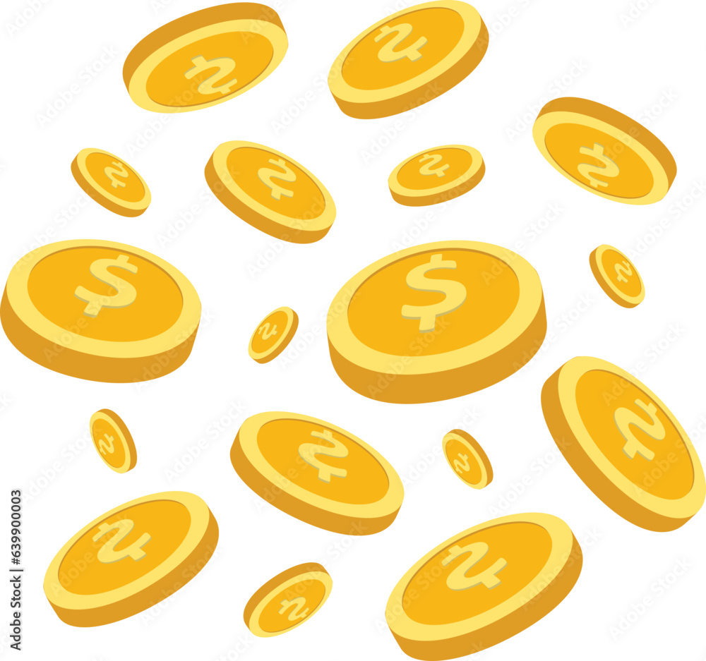 Seamless background with coins gold with dollar symbol. Seamless background with coins gold with dollar symbol.