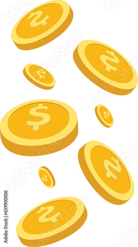 Gold coin money.