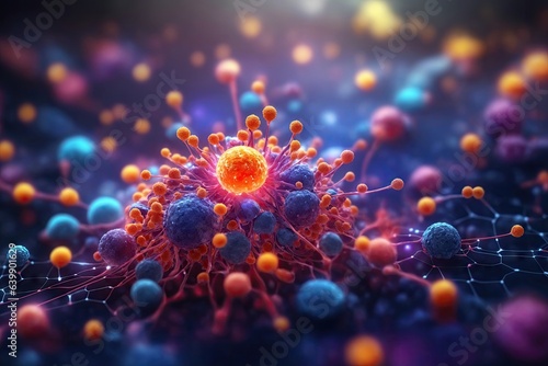 3D rendered Illustration of Leukemia cells in the blood stream © Anna