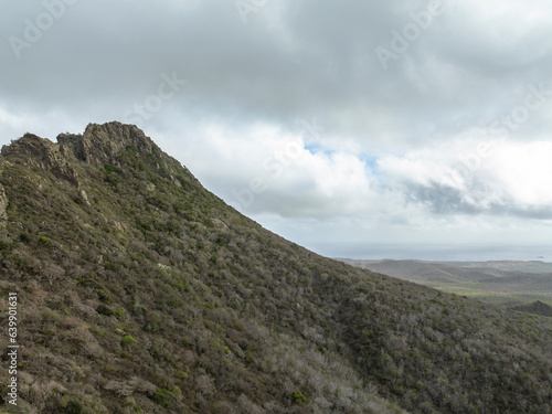 Scenic view over the mountains on an island in the Caribbean photo