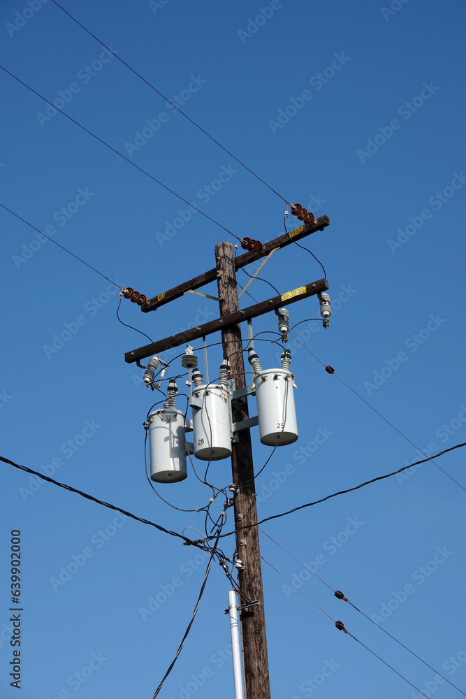 Electricity Pylon with Transformers Electricity Pylon with Transformers