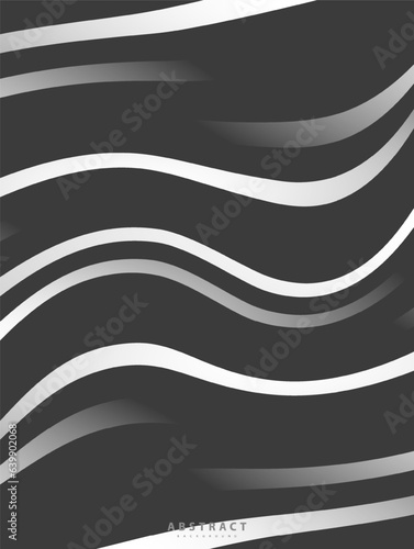 Abstract lines grey and white technology geometric design. Stripes white and gray gradient background. illustration - Vector, eps 10 