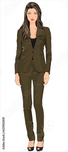 WOMEN CROQUIS IN SMART  BLAZER WITH HIGH HEELS, CORPORATE WOMEN BUSINESS WOMEN IN  VECTOR ILLUSTRATION