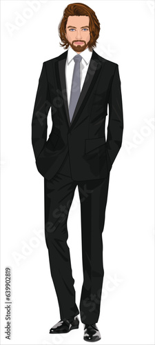 MEN CROQUIS IN SMART BLAZER SUIT TUXEDO SUIT SINGLE BREASTED JACKET BUSINESSMAN IN  VECTOR ILLUSTRATION